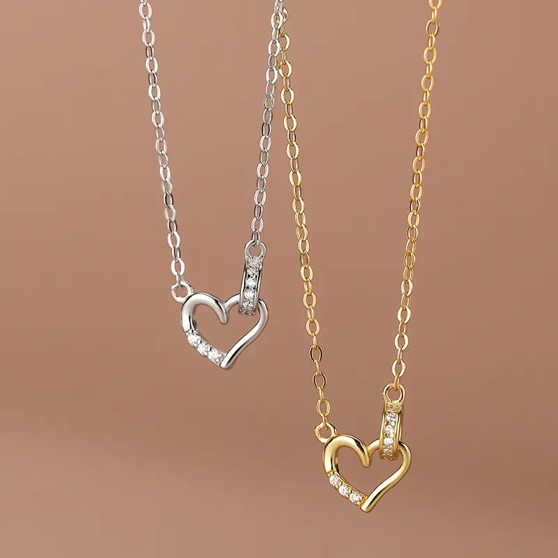 Elegant Dainty Circle Heart Necklace - Perfect Gift for Any Occasion