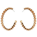 Elegant Square Crown Halo Cubic Zirconia Hoop Earrings