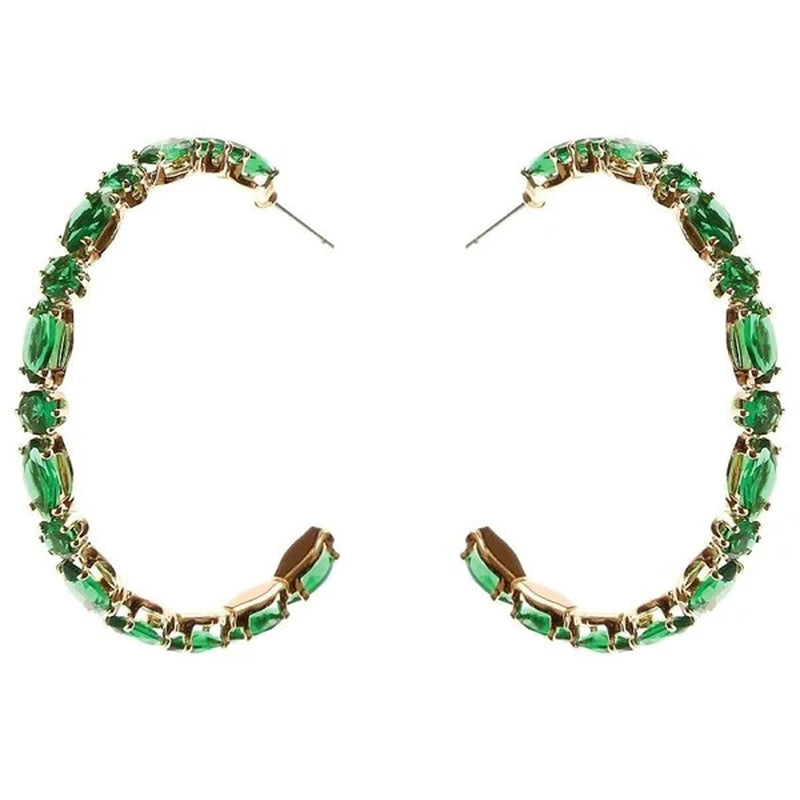 Stunning Marquise Circle Crown Halo CZ Hoop Earrings for a Radiant Look