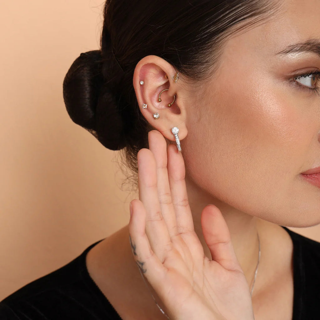 Stunning Silver Moissanite Hoop Earrings – Perfect Elegance for Any Occasion