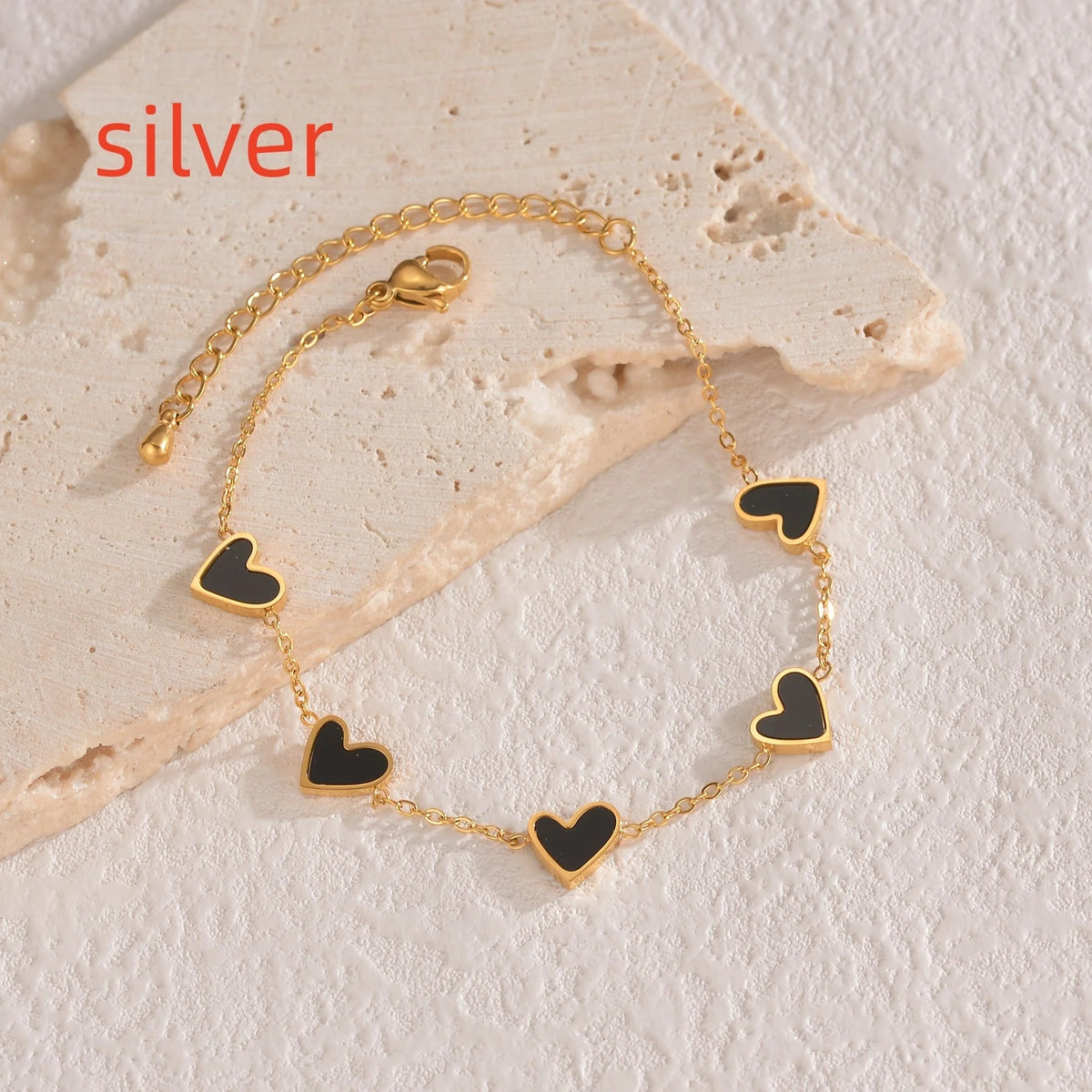 Stainless Steel Ins Love Bracelet with Dripping Heart - Perfect Fashion Gift for Valentine's Day!