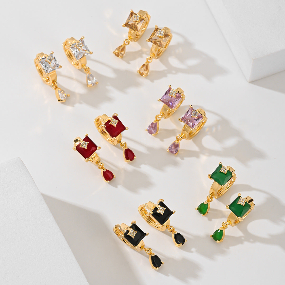 Popular Fashion Earrings Copper-Plated Gold
