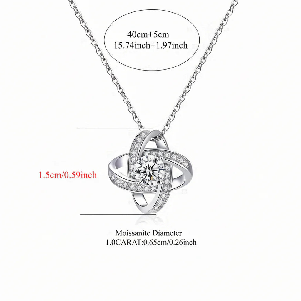 Elegant Sterling Silver Moissanite Pendant Necklace for Women