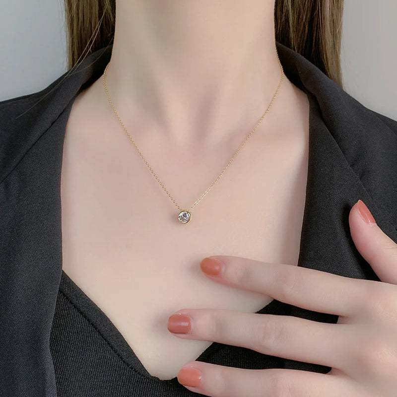 Elegant Rose Gold Plated Zircon Choker Necklace for Stunning Style