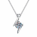 Stunning 1 Carat D Color Moissanite Pendant Necklace - Elegant and Timeless Jewelry Piece