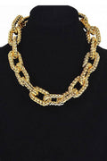 Stylish Textured Chain Link Necklace for Effortless Elegance