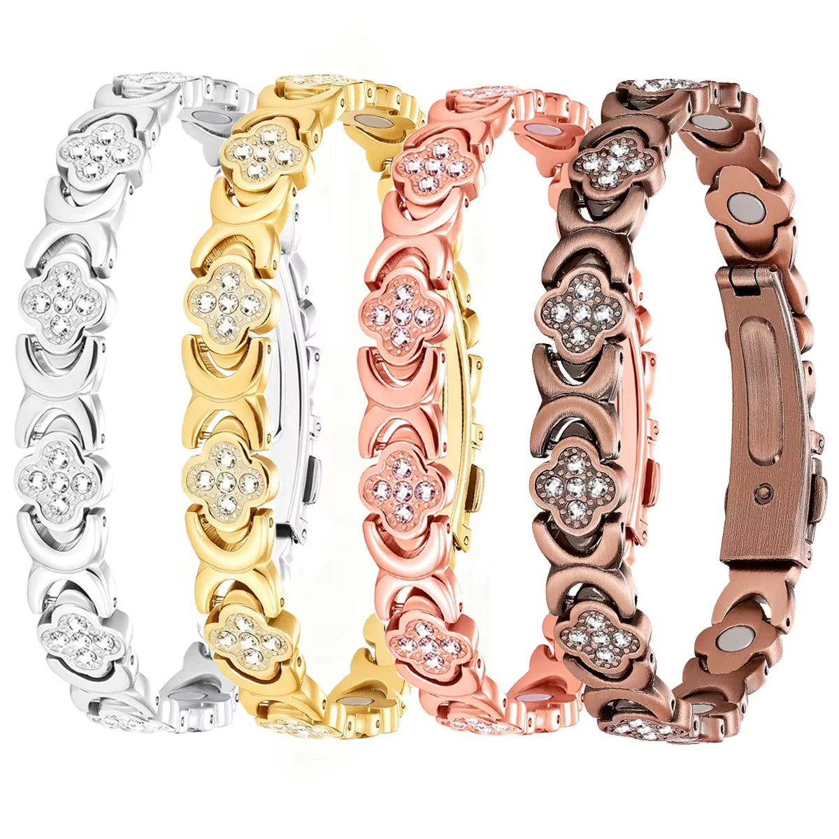 1Pcs Fashionable Light Luxury Clover Bracelet with Sparkling Cubic Zirconia for Women，Infinite Clover Jewelry