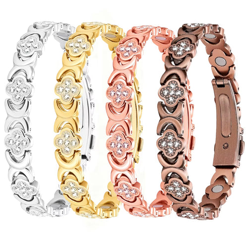 1Pcs Fashionable Light Luxury Clover Bracelet with Sparkling Cubic Zirconia for Women，Infinite Clover Jewelry