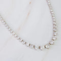 Elegant Royal Graduated Tennis Necklace - Timeless Sparkle for Every Occasion