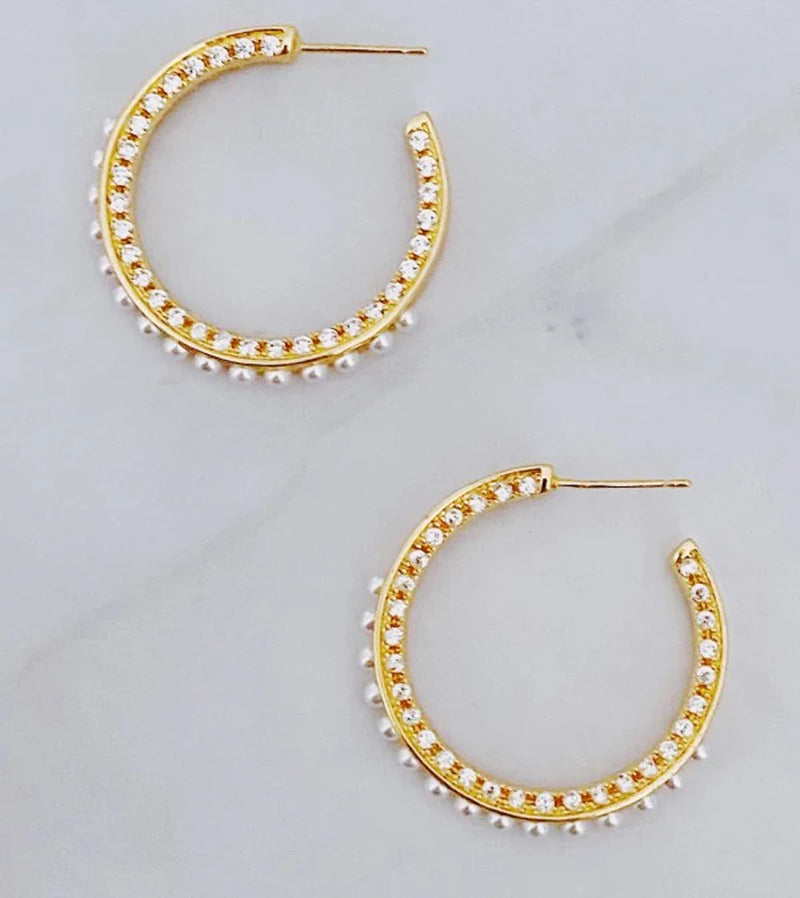 Elegant Pearl Hoop Earrings for the Classy Woman