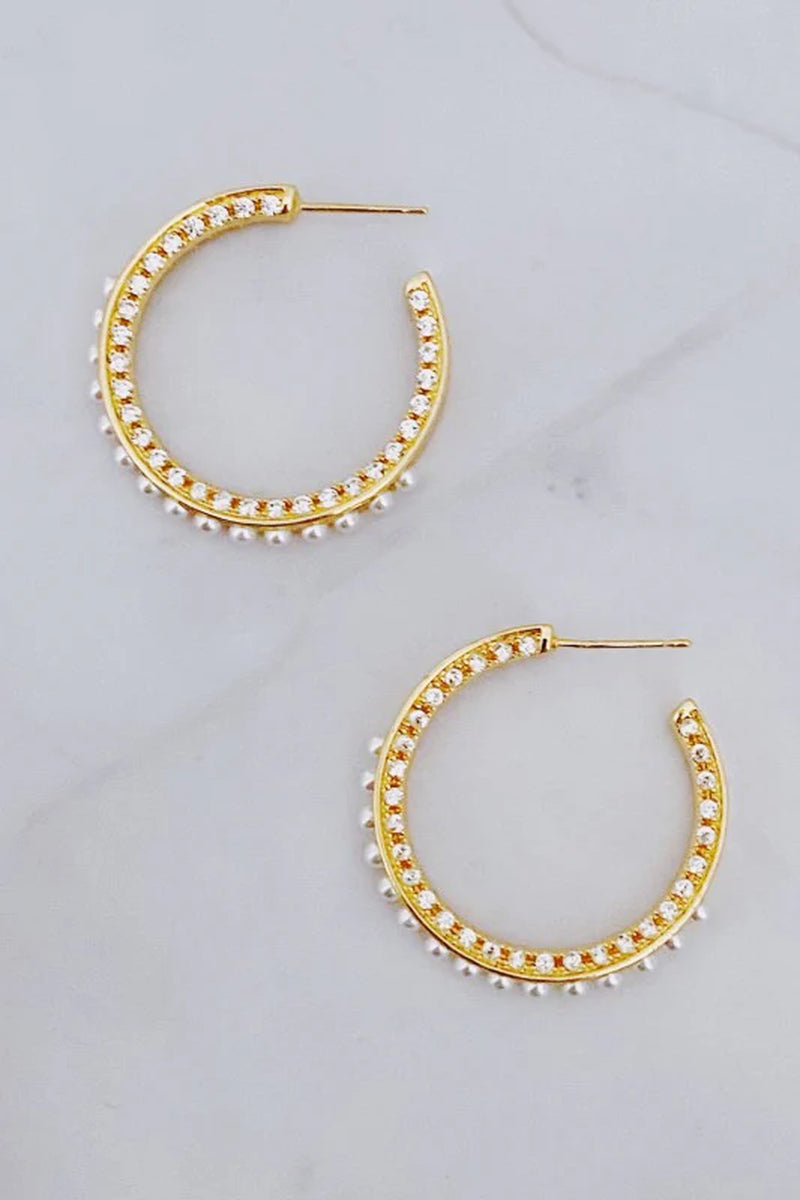 Elegant Pearl Hoop Earrings for the Classy Woman