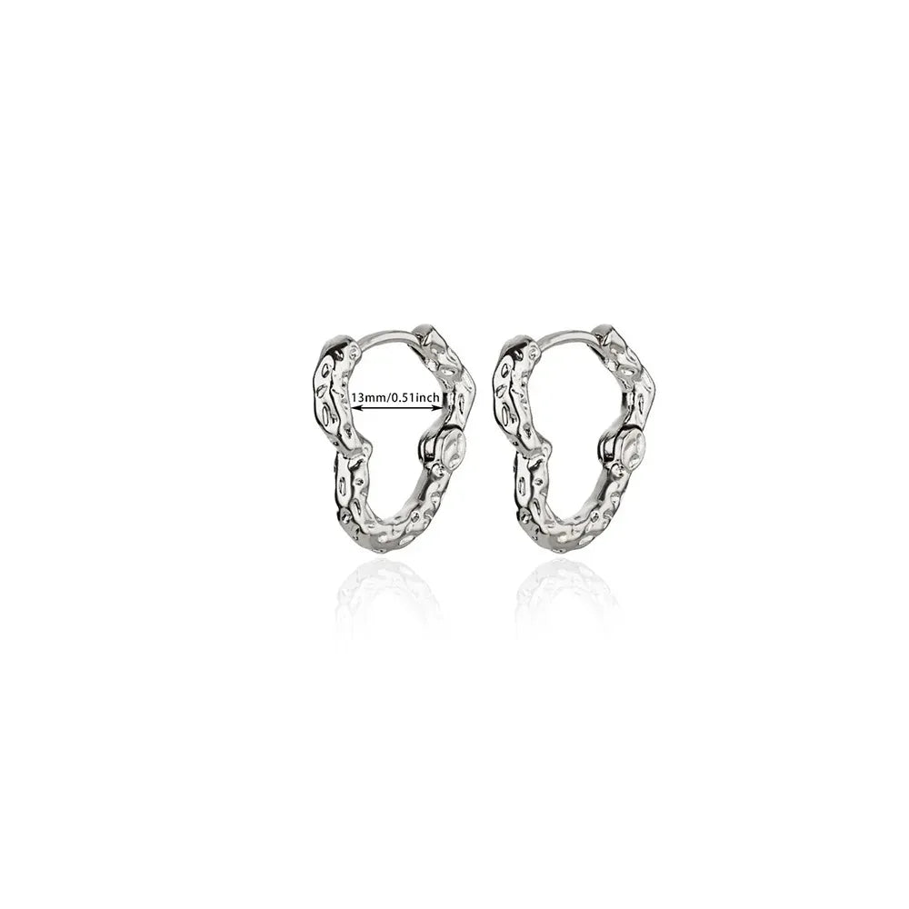 Elegant Gold Hollow Zircon Heart Earrings - Luxury Stainless Steel Jewelry Gift for Women with Free Shipping