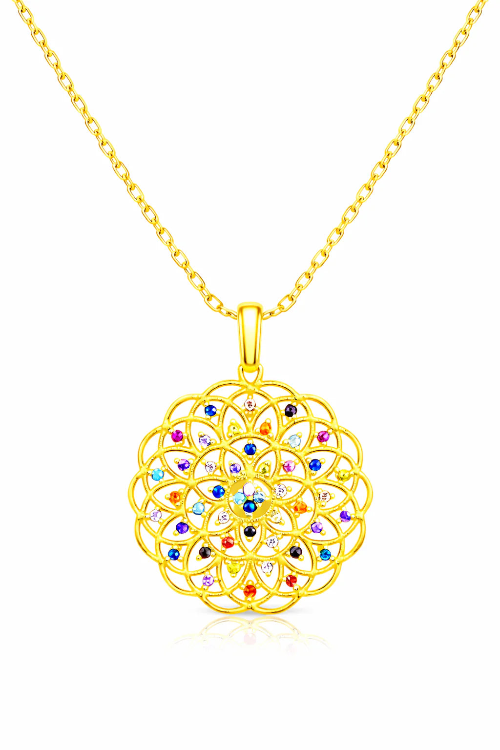 Elegant 925 Sterling Silver Flower of Life Necklace - Sacred Geometry Pendant for Spiritual Connection, Perfect Gift for Her