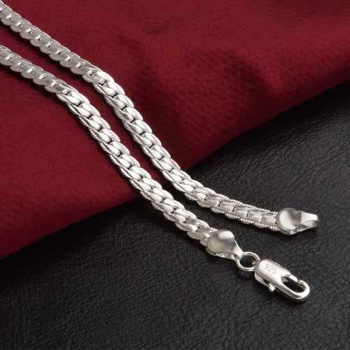 Luxury 925 Sterling Silver Necklace Chain for Men & Women - Perfect for Weddings, Engagements & Gifts (20-60Cm)