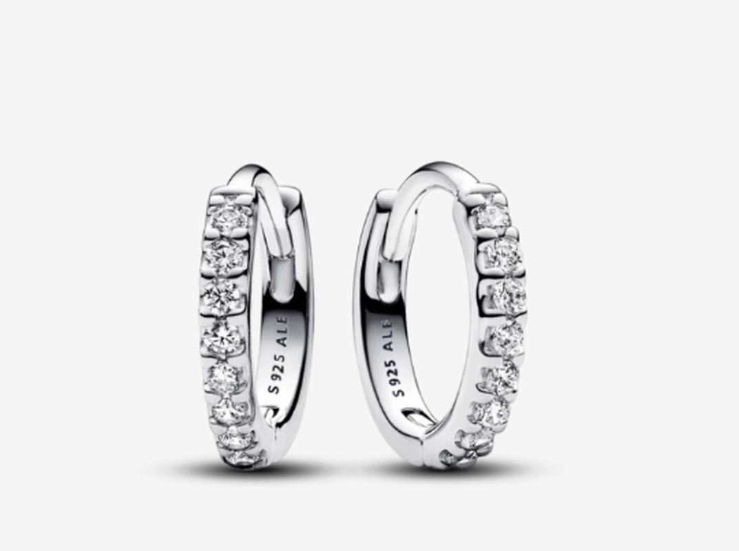 Sparkling Pave Hoop Earrings - Elevate Your Style!