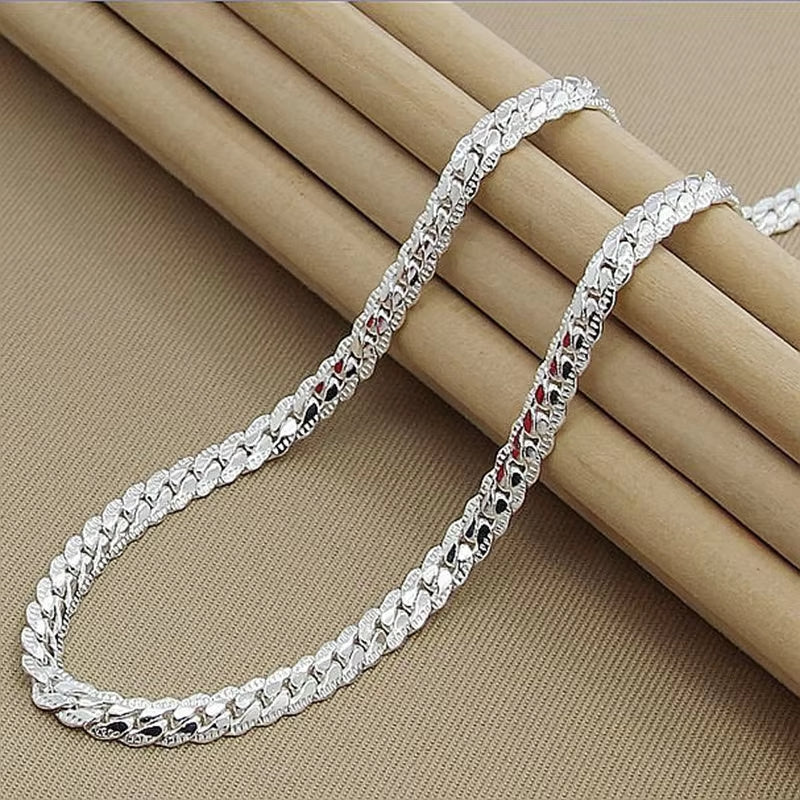 Luxury 925 Sterling Silver Necklace Chain for Men & Women - Perfect for Weddings, Engagements & Gifts (20-60Cm)