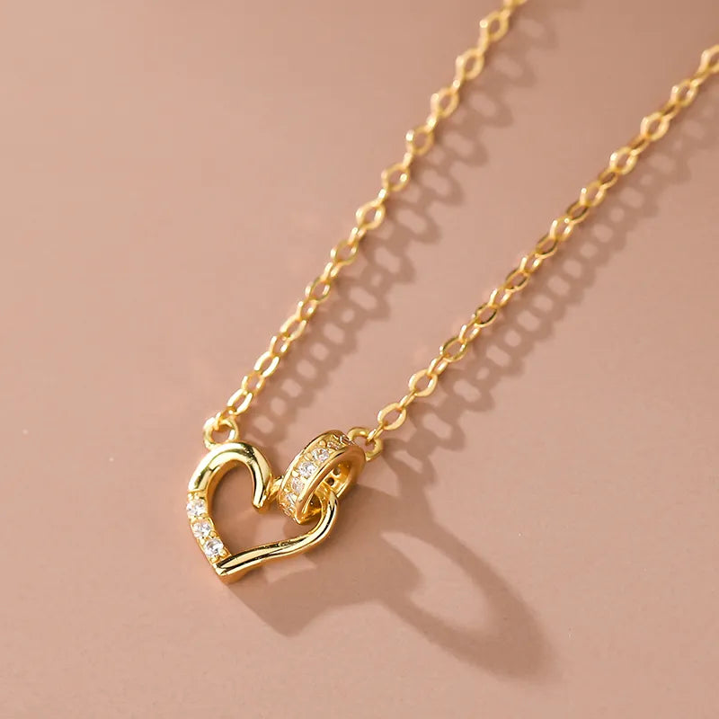 Elegant Dainty Circle Heart Necklace - Perfect Gift for Any Occasion