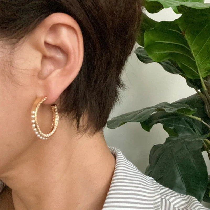 Elegant Pearl Hoop Earrings for the Classy Woman