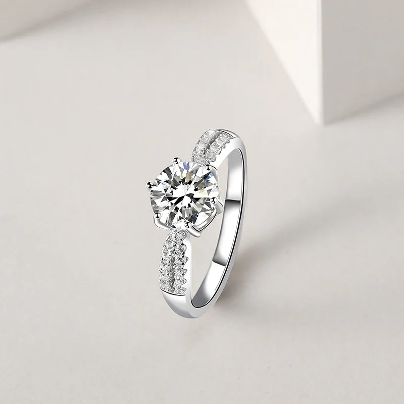 Stunning Sterling Silver Engagement Ring - Timeless Elegance for Your Forever Love