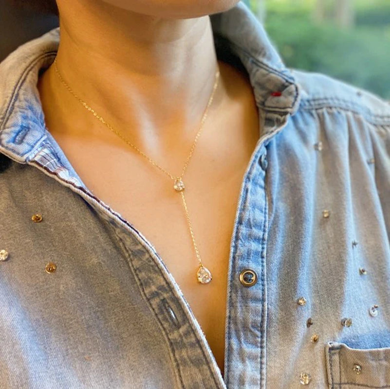 Radiant Elegance Drop Necklace