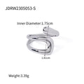 Stylish Waterproof Stainless Steel Geometric Wide Ring - Elegant Golden Jewelry for Women