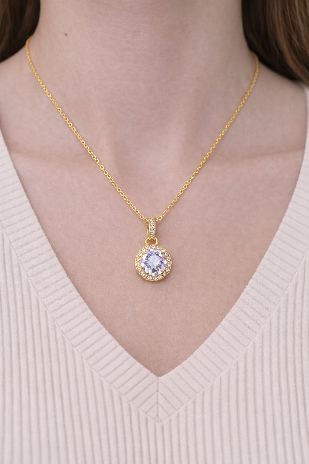 Elegant Stainless Steel Baguette Necklace for Women - Timeless Chic Accessory