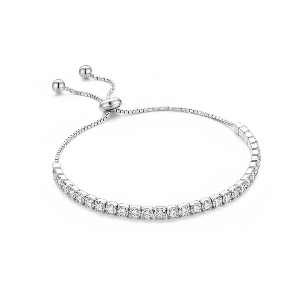 Brilliant Cut Moissanite Tennis Bracelet in 925 Sterling Silver - Timeless Elegance