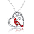 Creative Heart Shaped Cardinal Pendant Necklace, Exquisite Party Commemorative Accessory Gift Jewelry Anniversary Party Gifts, Valentine'S Day Gift