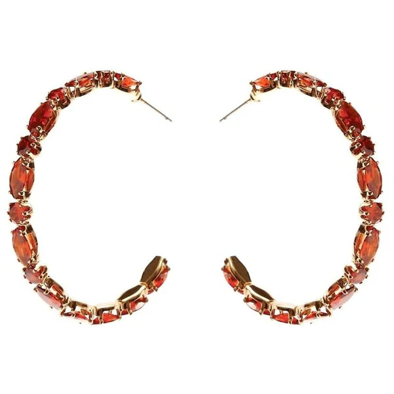 Stunning Marquise Circle Crown Halo CZ Hoop Earrings for a Radiant Look