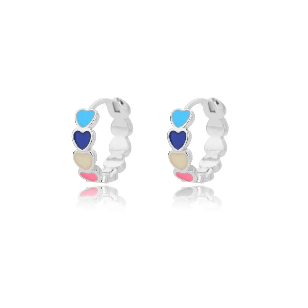 Elegant Gold Hollow Zircon Heart Earrings - Luxury Stainless Steel Jewelry Gift for Women with Free Shipping