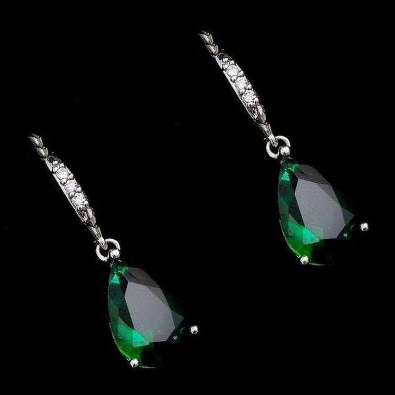 Stunning 5-Inch Bridal Pear Shape CZ Zirconia Earrings for a Dazzling Look