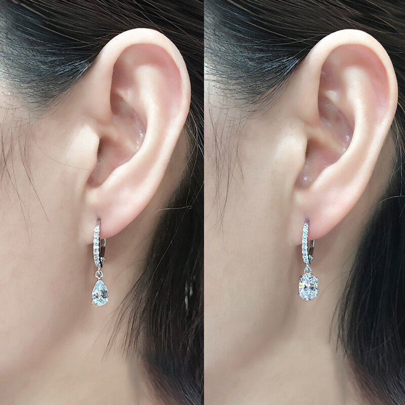 Fashion 925 Silver Filled Drop Earring Women Cubic Zircon Jewelry Wedding Gift