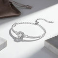 Stunning 1 Carat Moissanite Square Bag Bracelet in 925 Sterling Silver