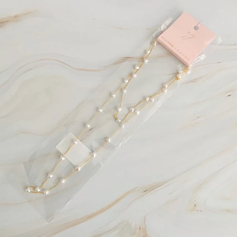 Elegant Pearl Heart Long Chain Necklace for Timeless Style