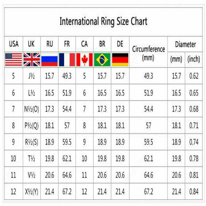 Fashion 925 Silver Ring Women Jewelry Cubic Zircon Wedding Ring Sz 6-10