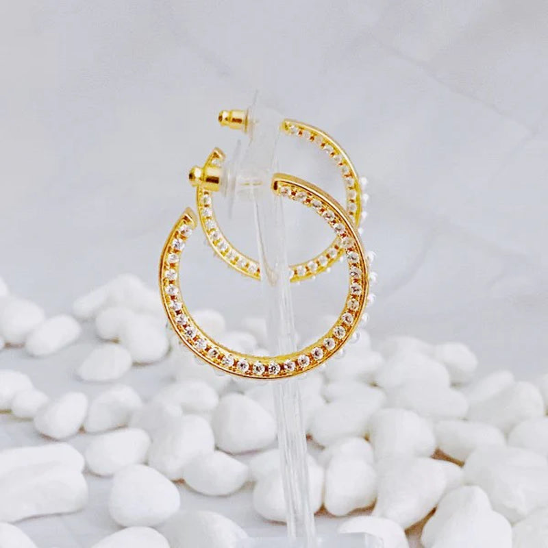 Elegant Pearl Hoop Earrings for the Classy Woman
