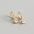 Stunning Gold Plated Drop Huggie Hoop Earrings for Effortless Elegance