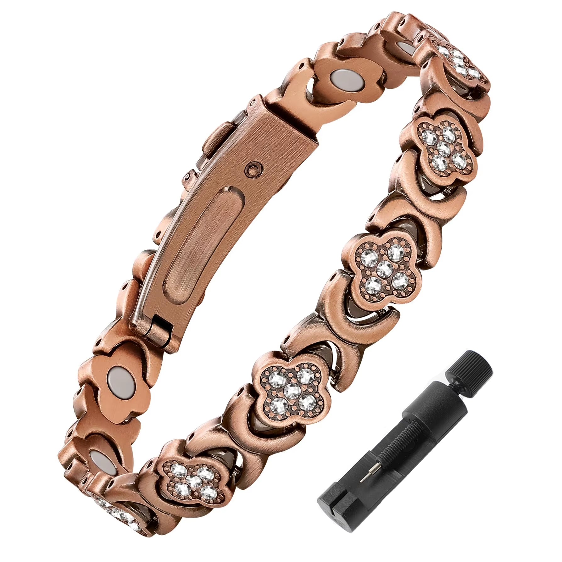 1Pcs Fashionable Light Luxury Clover Bracelet with Sparkling Cubic Zirconia for Women，Infinite Clover Jewelry