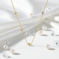 Stunning 2.5 Carat Moissanite Bubble Set Chain Necklace in 925 Sterling Silver