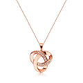 Love Knot Necklaces for Women Sterling Silver Diamond Pendant Necklace, Forever Infinity Necklace for Women(Rose Gold)