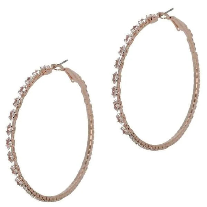 Stunning 50mm Marquise & Circle CZ Hoop Earrings - Elegant Sparkle for Every Occasion