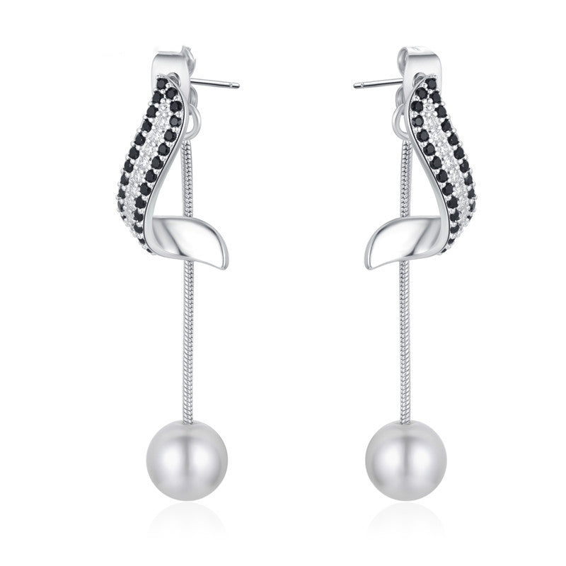 Special Interest Light Luxury High-Grade Tassel Earrings Ornament Women'S Pearl Pendant