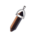 Natural Stone Hexagonal Pendant Necklace Healing Crystal Quartz Chakra Jewelry
