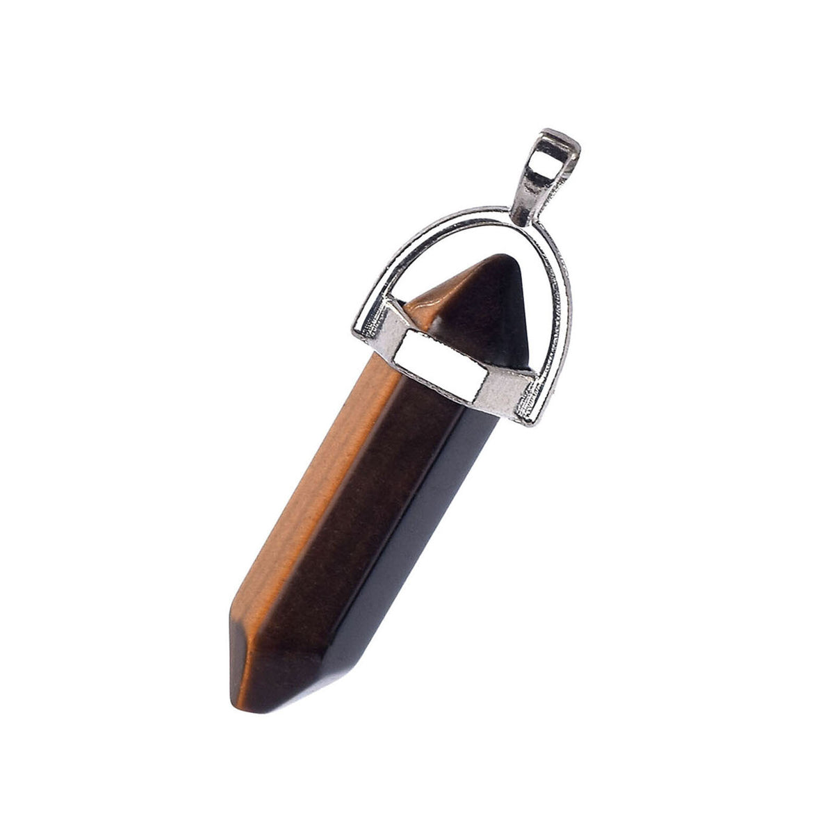 Natural Stone Hexagonal Pendant Necklace Healing Crystal Quartz Chakra Jewelry