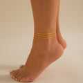 All-Match Sparkling Slim Chain Metallic Anklet