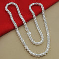 Silver Plated round Box Necklace Clip Clasp