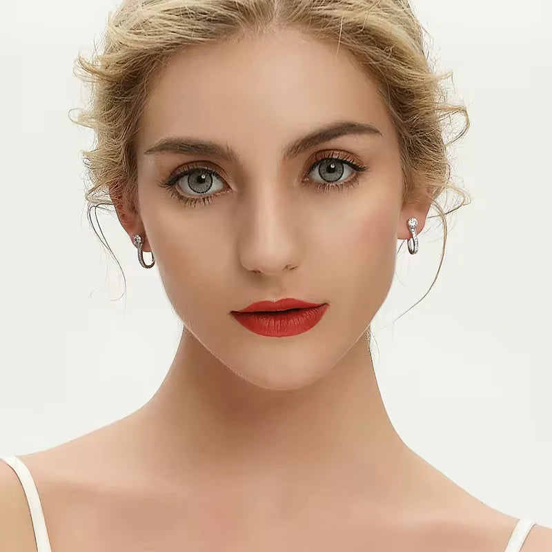 Stunning Silver Moissanite Hoop Earrings – Perfect Elegance for Any Occasion