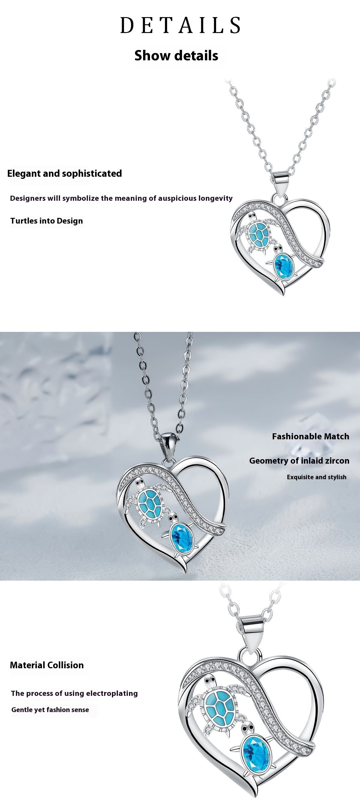Necklace Love Turtle European and American Gift for Mom