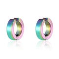 Stylish 2Pcs Non-Piercing Stainless Steel Cuff Hoop Earrings - Fake Piercing Clip-On Design