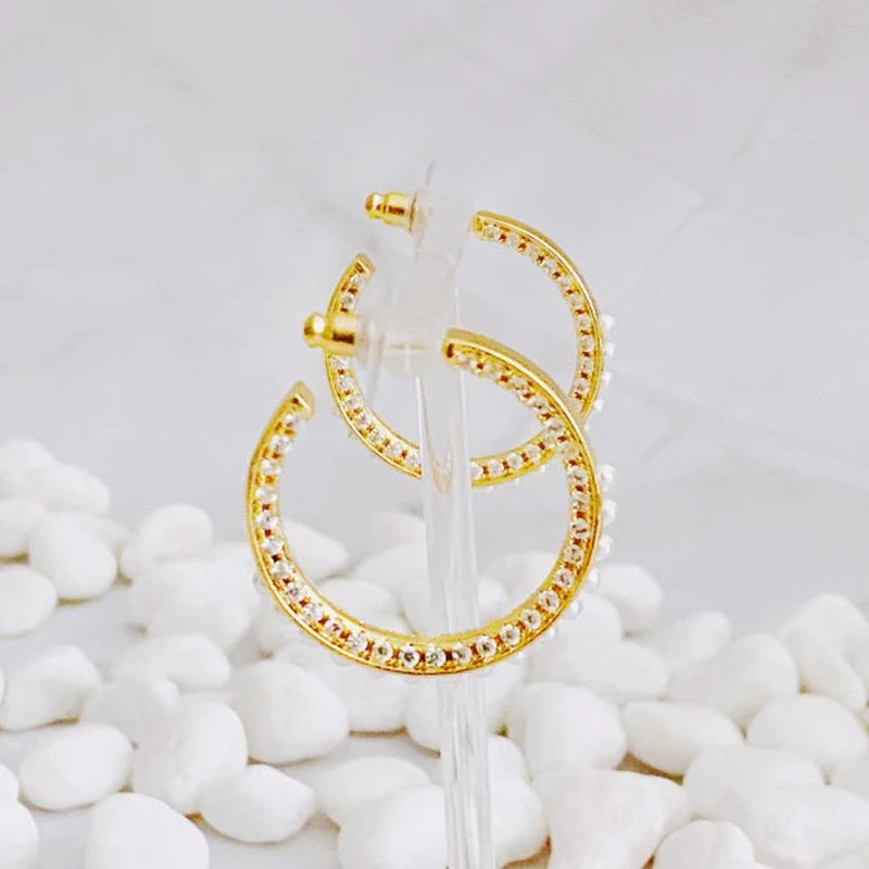 Elegant Pearl Hoop Earrings for the Classy Woman